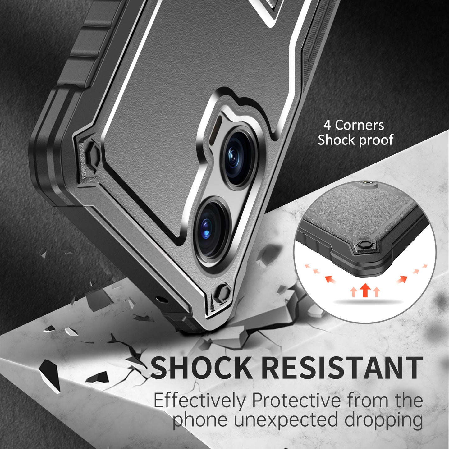 FITO for Moto G Stylus 5G 2024 Case with Screen Protector, Dual Layer Shockproof Heavy Duty Case for Moto G Stylus 5G 2024 Phone with Screen Protector, Built-in Kickstand