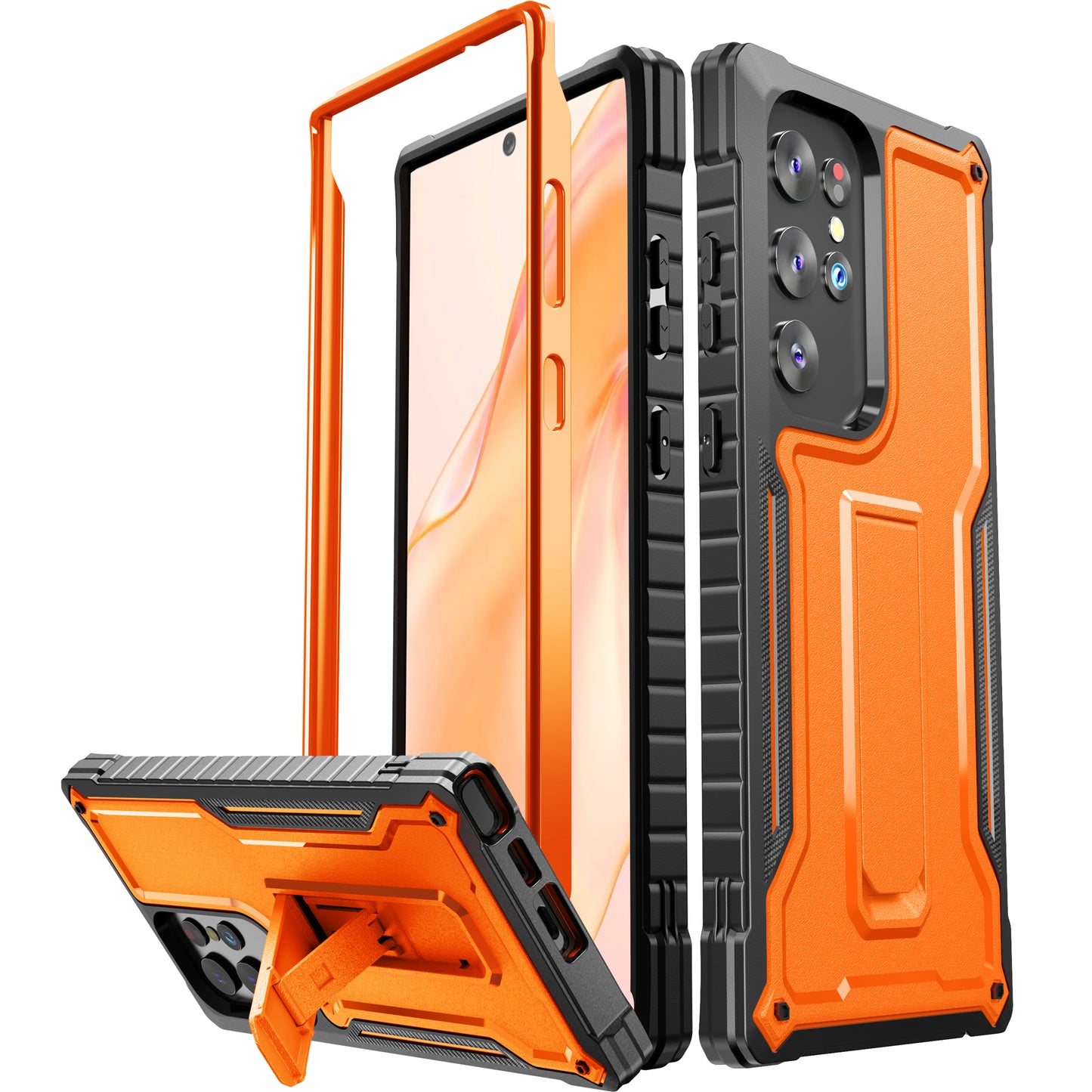 FITO for Samsung Galaxy S23 Ultra Case, Dual Layer Shockproof Heavy Duty Case for Samsung S23 Ultra Built in Kickstand