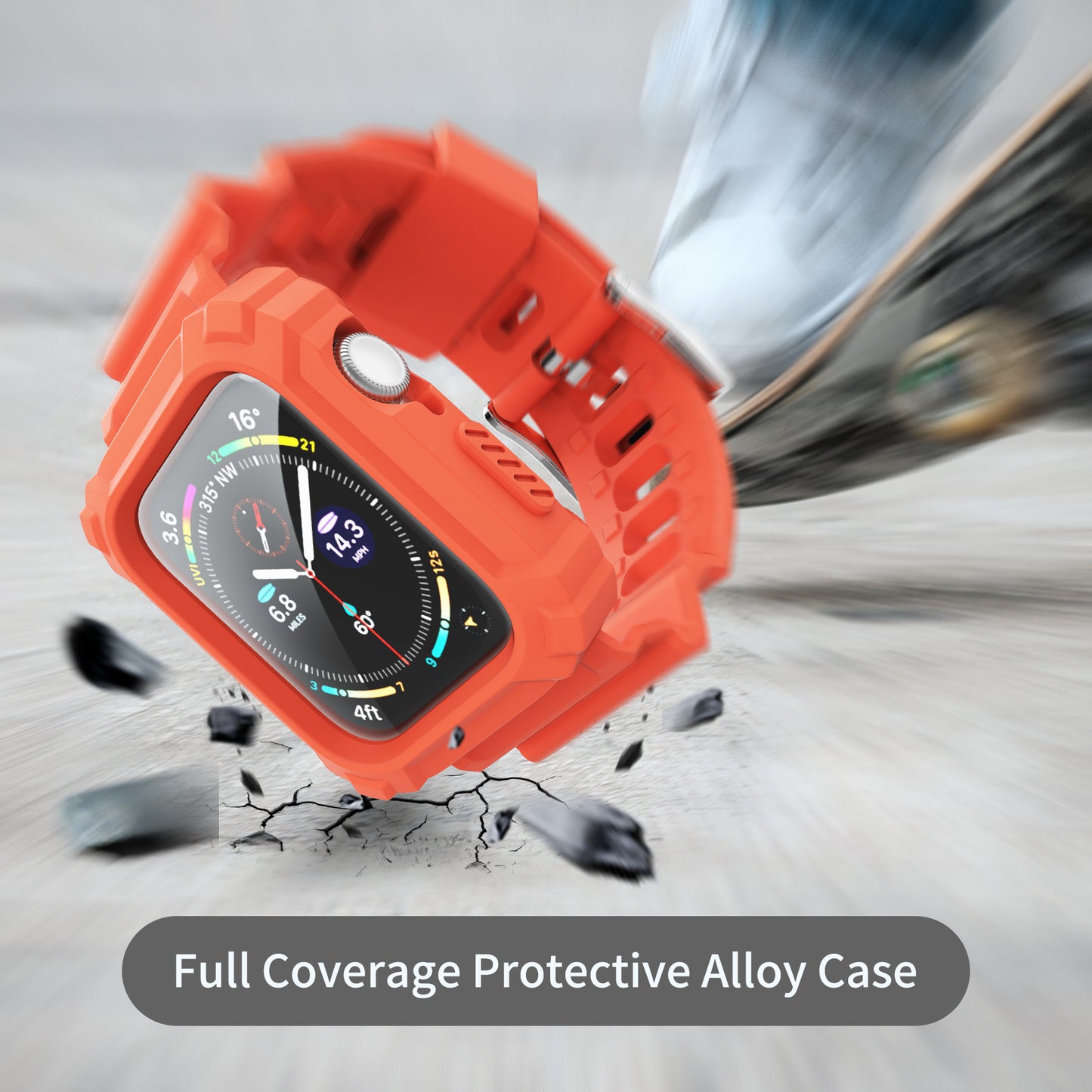 FITO Compatible with Apple Watch Bands 38mm 40mm Series with Case, Rugged Breathable TPU Sport Strap Bands Applicable to iWatch Series 8/SE 2022/7/6/5/4/3/2/1/SE