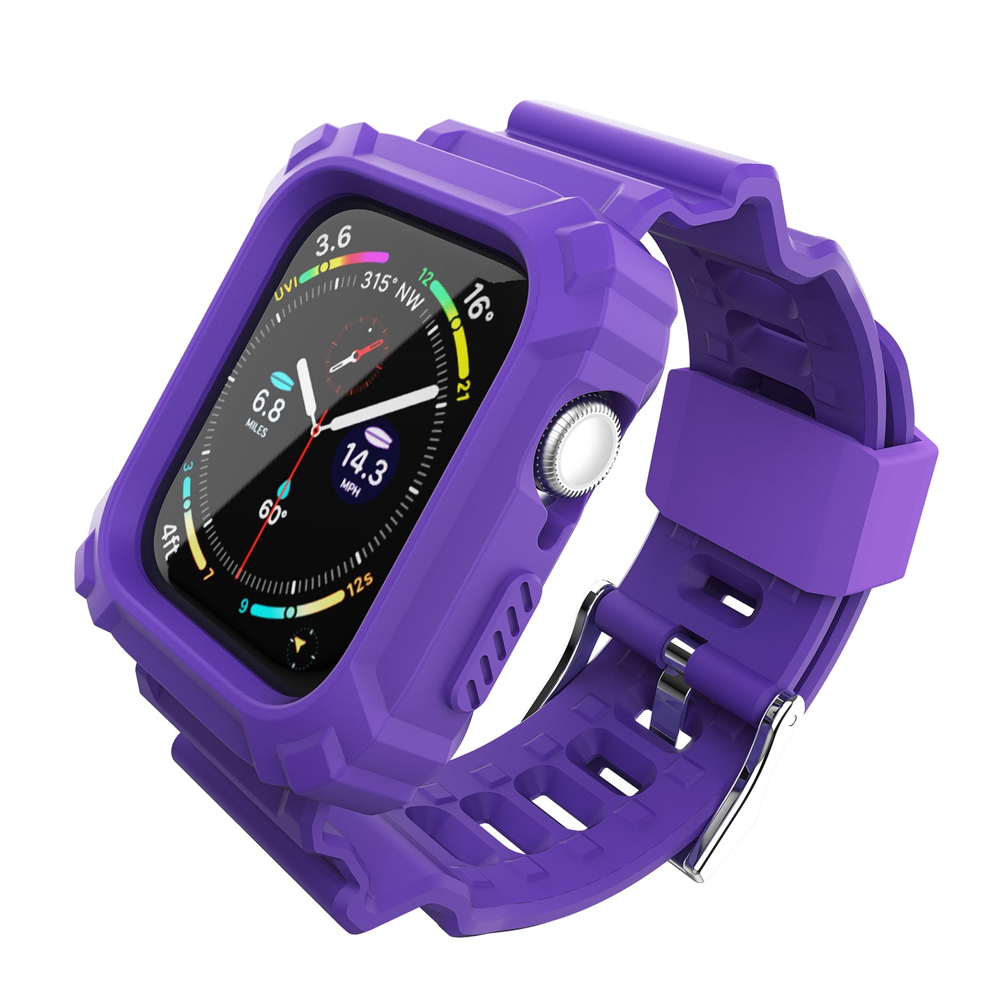 FITO Compatible with Apple Watch Bands 38mm 40mm Series with Case, Rugged Breathable TPU Sport Strap Bands Applicable to iWatch Series 8/SE 2022/7/6/5/4/3/2/1/SE