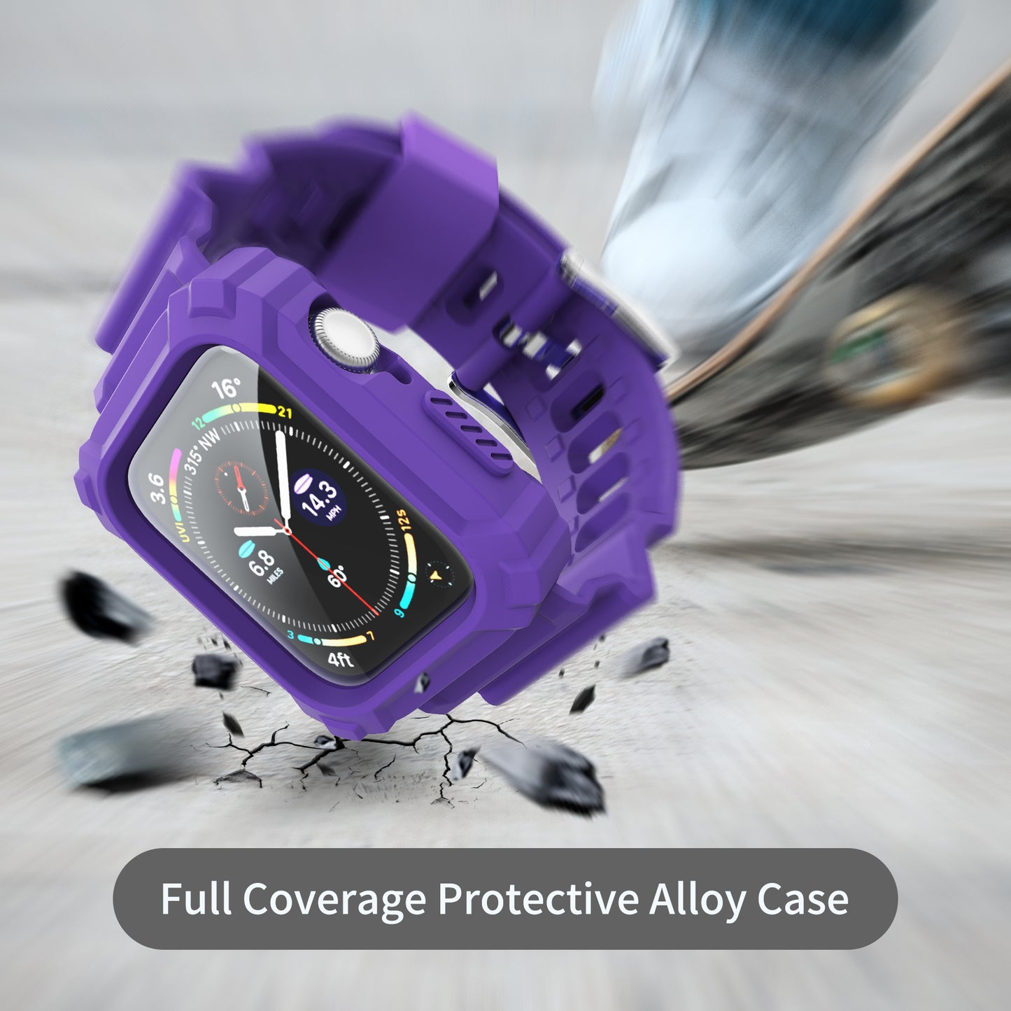 FITO Compatible with Apple Watch Bands 38mm 40mm Series with Case, Rugged Breathable TPU Sport Strap Bands Applicable to iWatch Series 8/SE 2022/7/6/5/4/3/2/1/SE