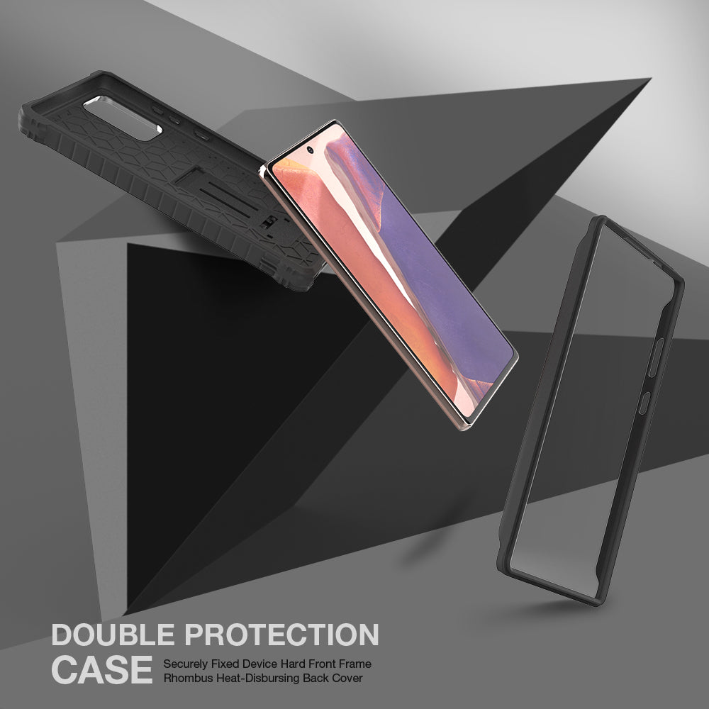 FITO Samsung Galaxy Note 20 Case, Dual Layer Shockproof Heavy Duty Case for Samsung Note 20 5G Phone Without Screen Protector, Built-in Kickstand