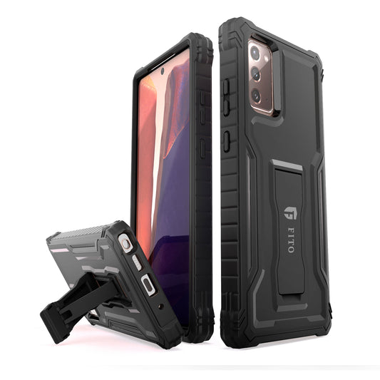 FITO Samsung Galaxy Note 20 Case, Dual Layer Shockproof Heavy Duty Case for Samsung Note 20 5G Phone Without Screen Protector, Built-in Kickstand