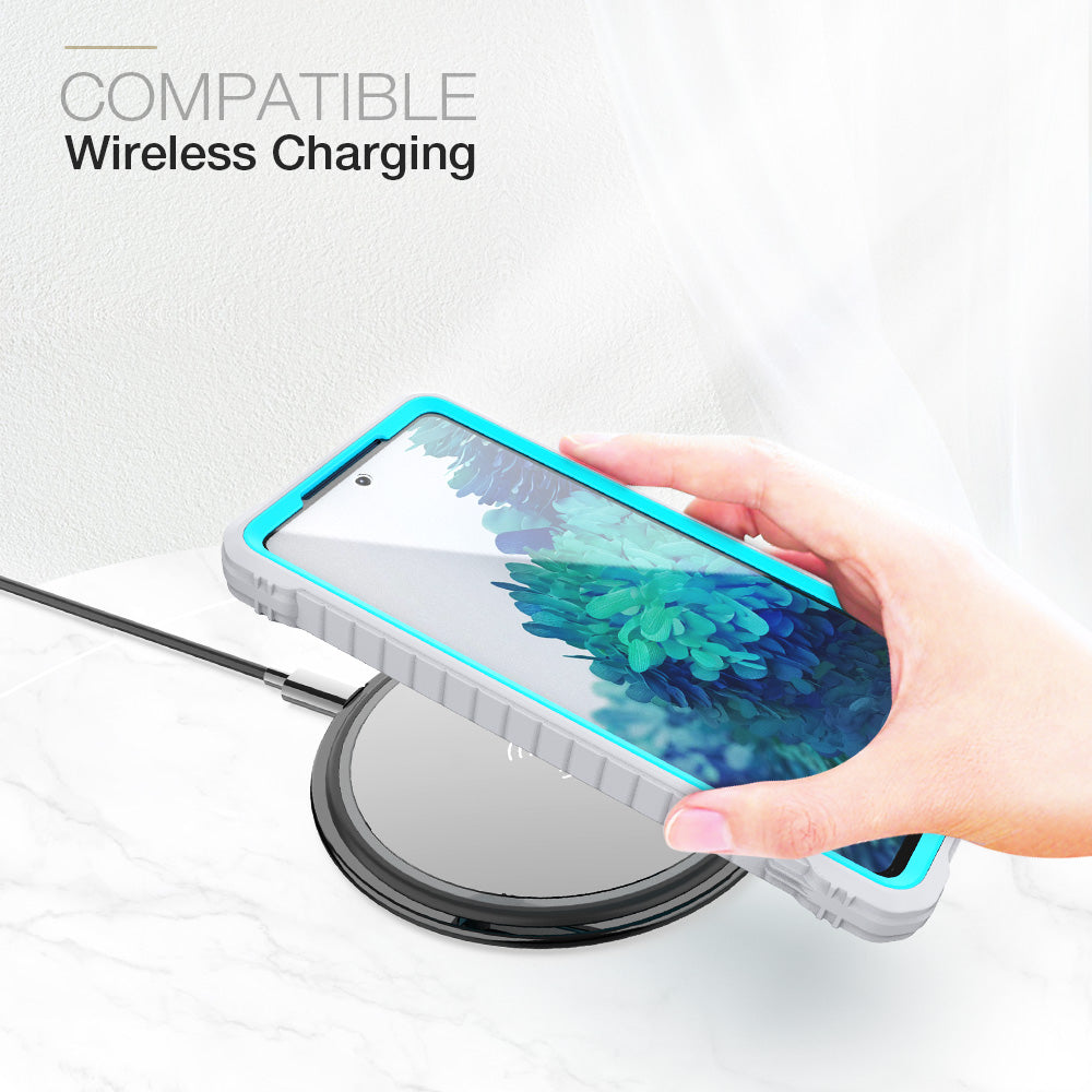 FITO Samsung S20 FE Case, Dual Layer Shockproof Heavy Duty Case for Samsung Galaxy S20 FE 5G Phone with Screen Protector, Built-in Kickstand