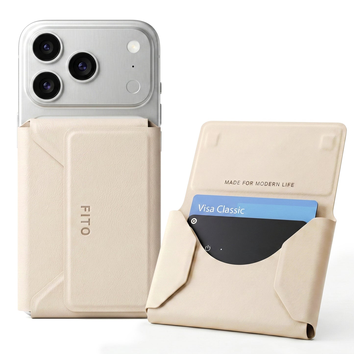 FITO for Magsafe Wallet, Multi-Layer Folding Design 6 Card Holder, Magnetic Phone Wallet for iPhone 17e/17/16/15/14/13/12 (Not for 13/12 Mini)