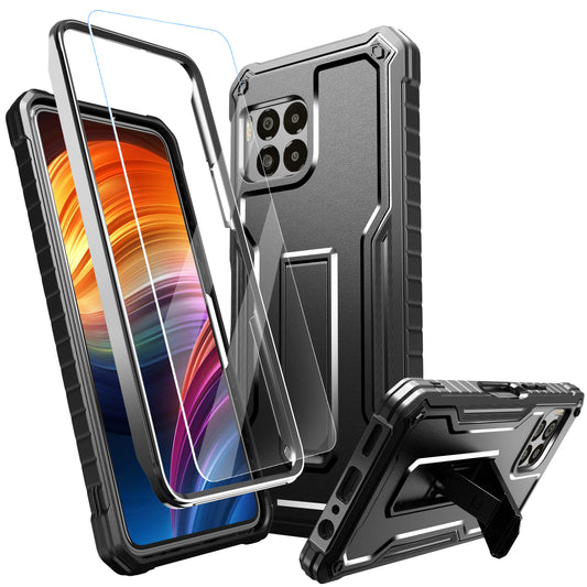 FITO for T-Mobile Revvl 7 Pro 5G Case with Screen Protector, Dual Layer Shockproof Heavy Duty Case for T-Mobile Revvl 7 Pro 5G Phone with Screen Protector, Built-in Kickstand