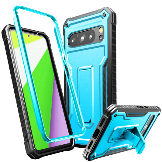 FITO for Google Pixel 8 Pro Case, Dual Layer Shockproof Heavy Duty Case for Google Pixel 8 Pro Phone with Screen Protector, Built-in Kickstand