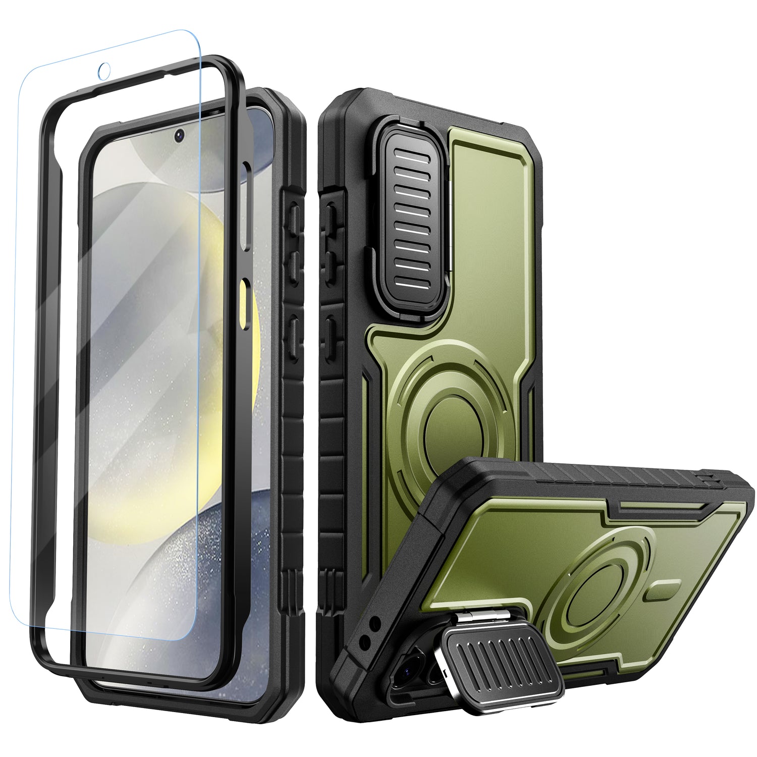 FITO for Samsung Galaxy S24 FE Case with Screen Protector, Military Grade Shockproof Phone Case with Camera Cover and Kickstand FITO for Samsung Galaxy S24 FE Case with Screen Protector, Military Grade Shockproof Phone Case with Camera Cover and Kickstand