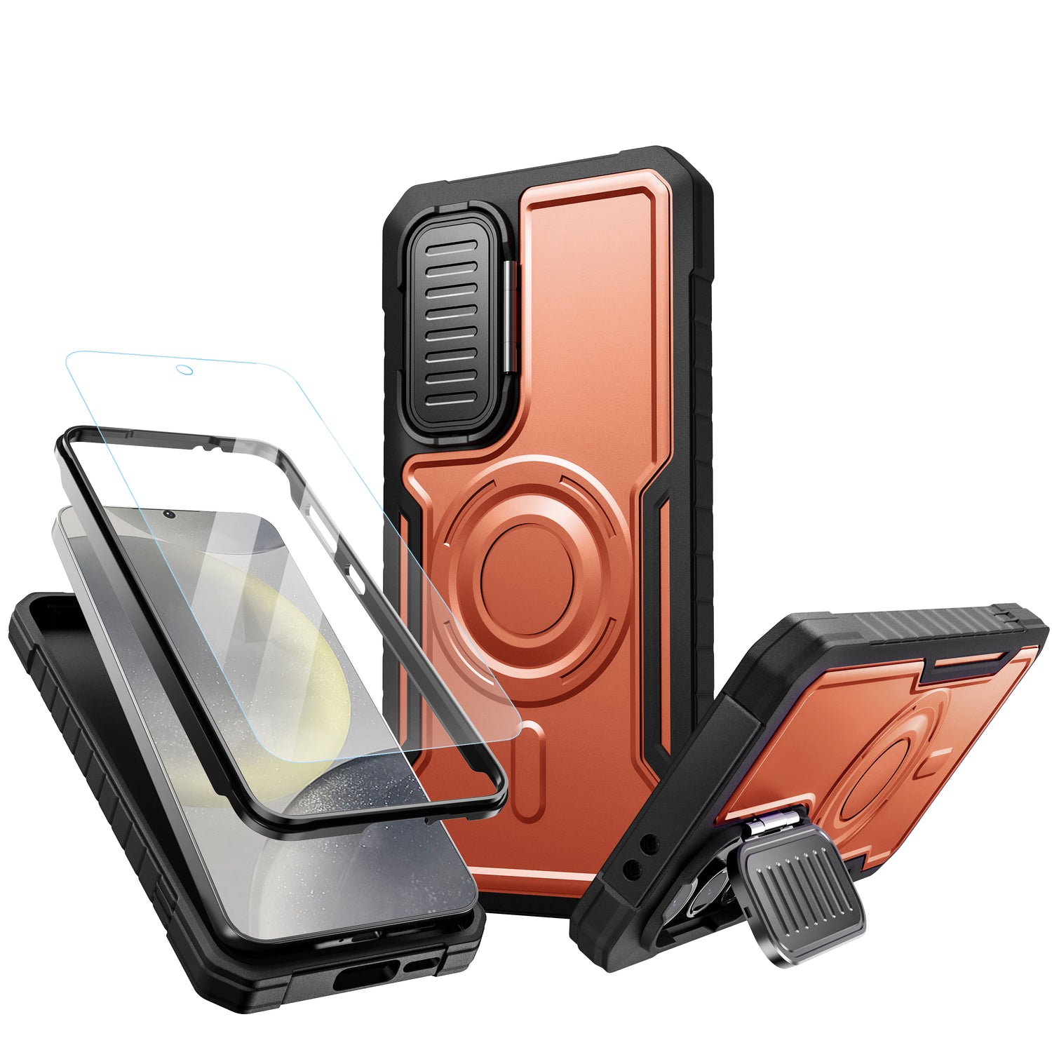 FITO for Samsung Galaxy S24 FE Case with Screen Protector, Military Grade Shockproof Phone Case with Camera Cover and Kickstand FITO for Samsung Galaxy S24 FE Case with Screen Protector, Military Grade Shockproof Phone Case with Camera Cover and Kickstand
