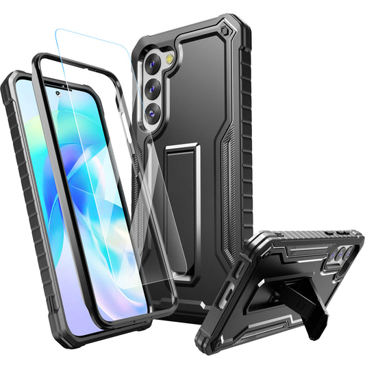 FITO for Samsung Galaxy S23 Plus Case, Dual Layer Shockproof Heavy Duty Case for Samsung S23 Plus with Screen Protector, Built in Kickstand