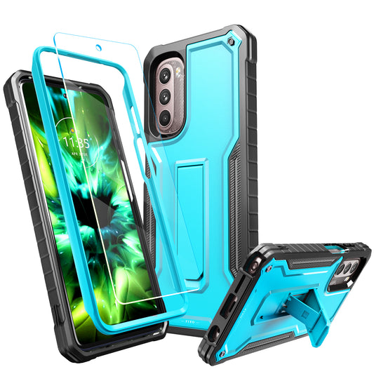 FITO for Moto G Stylus 5G 2022 Case(Only for 5G Version), Dual Layer Shockproof Heavy Duty Case with Screen Protector, Built-in Kickstand