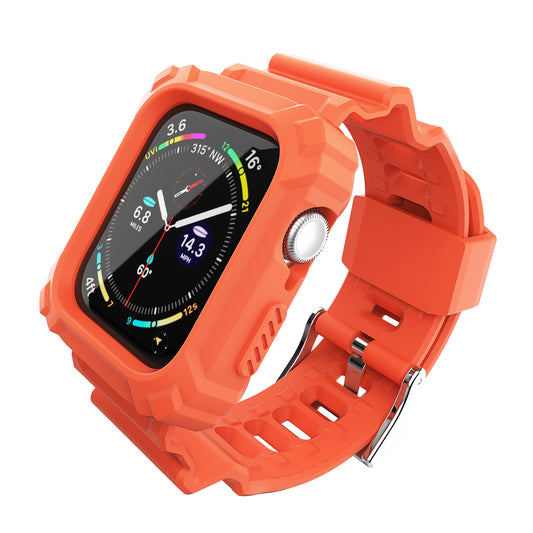 FITO Compatible with Apple Watch Bands 38mm 40mm Series with Case, Rugged Breathable TPU Sport Strap Bands Applicable to iWatch Series 8/SE 2022/7/6/5/4/3/2/1/SE