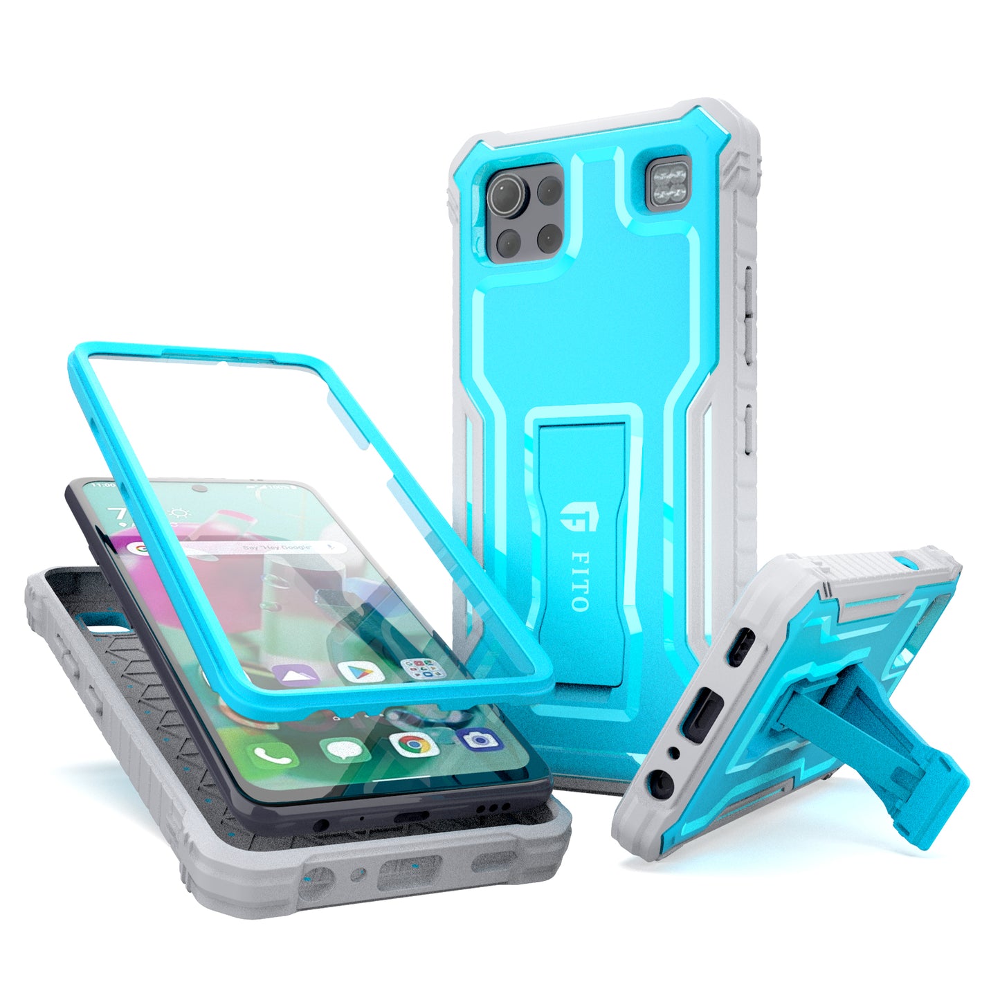 FITO LG K92 5G Case Dual Layer Shockproof Heavy Duty Case with